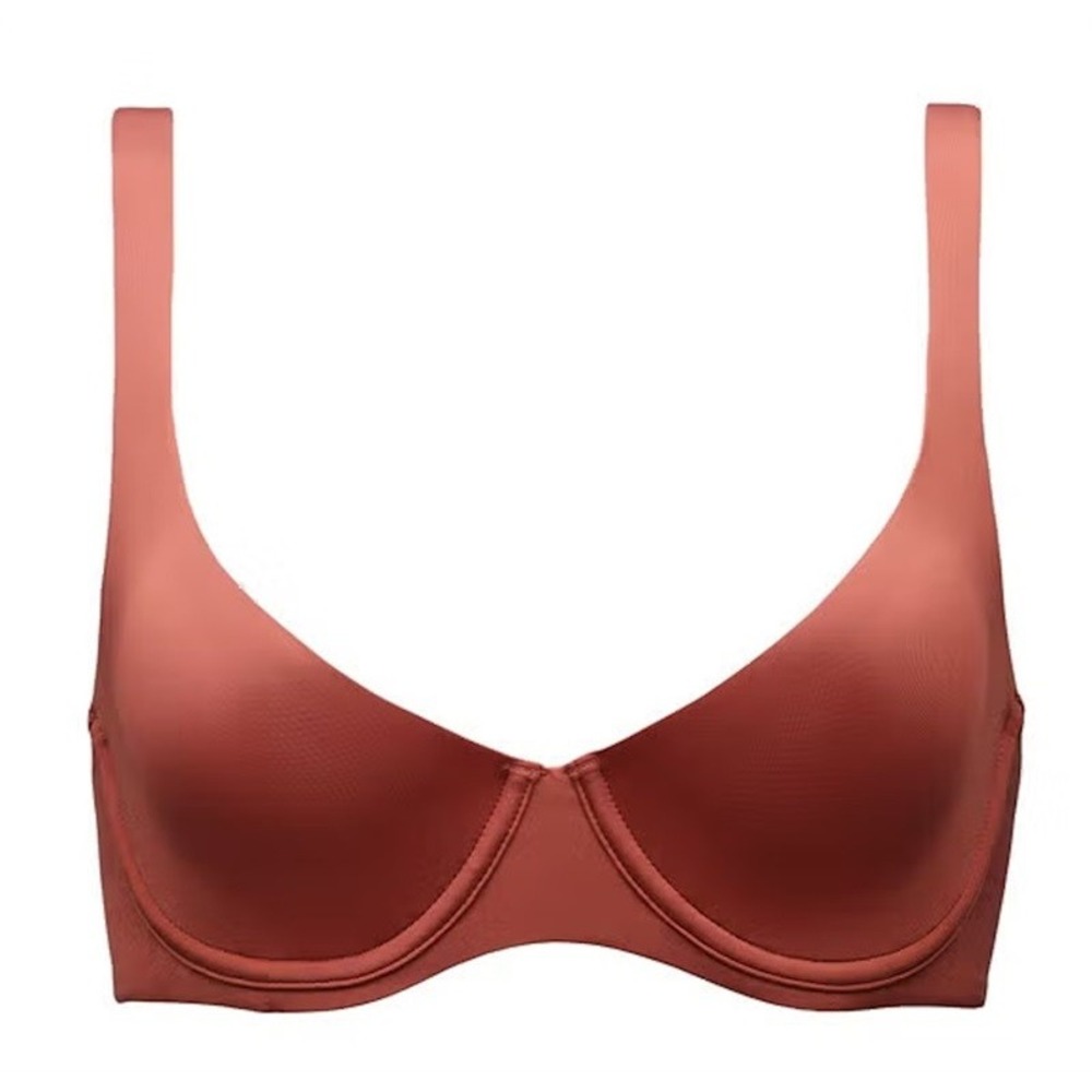 NWOT CUUP 34A The Scoop Orange Microfiber Underwire Bra 132112